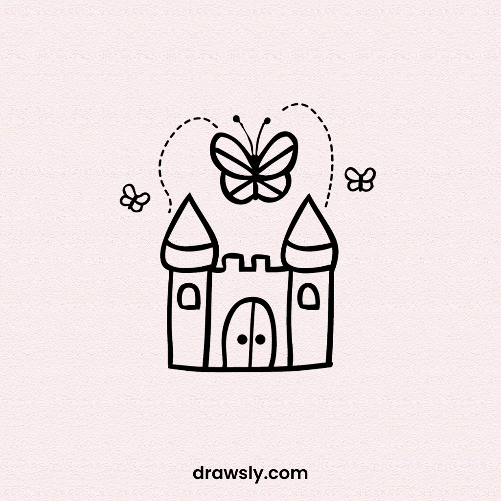 Butterfly Castle Drawing Idea