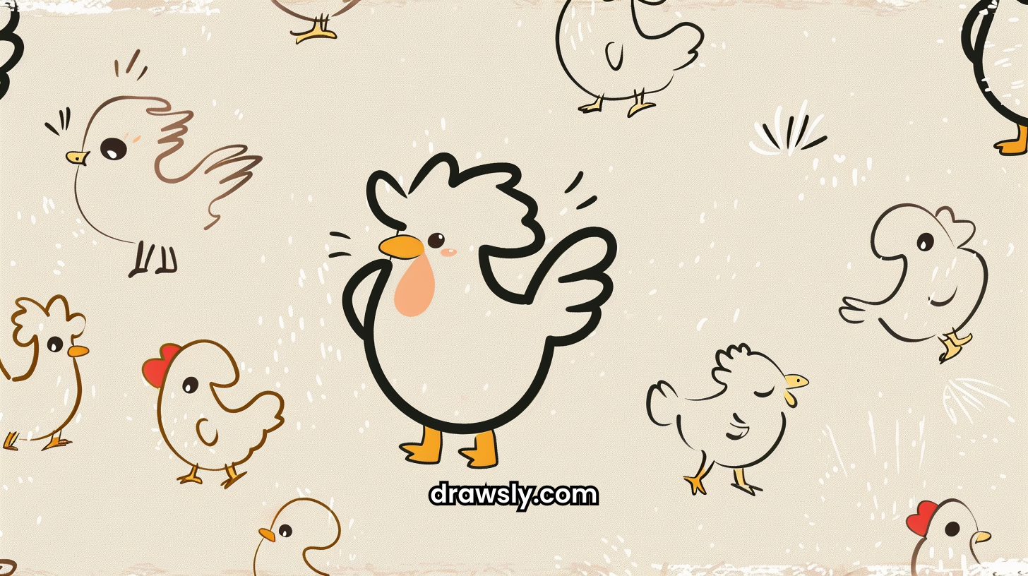 40 Cute Chicken Sketches: Easy Drawing Ideas You’ll Love