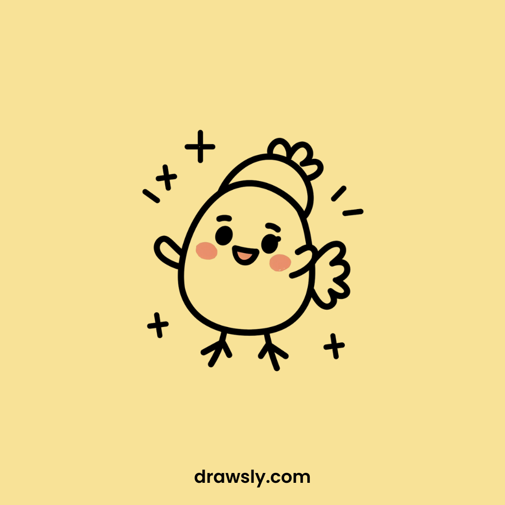 Cute Easy Chicken Astronaut Drawings