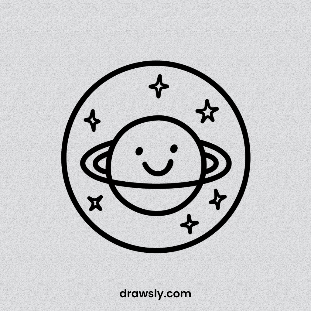 Cute Easy Giggling Galaxy Drawing Idea