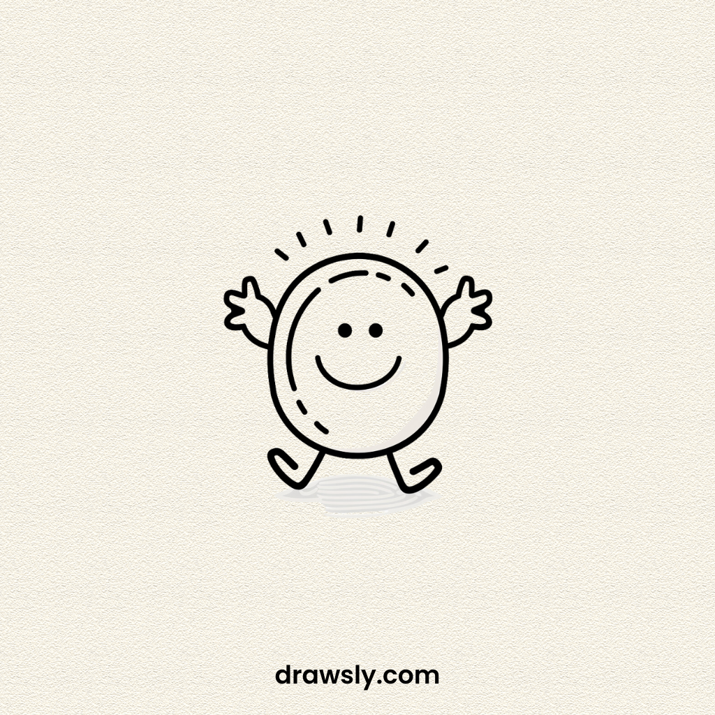 Cute Easy Jolly Jellybean Drawing Idea