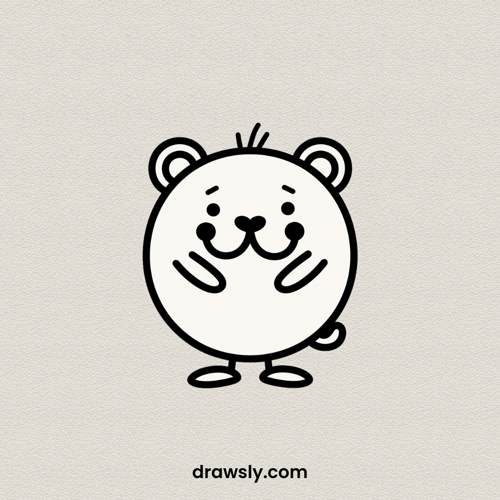 Cute Easy Quirky Quokka Drawing Idea