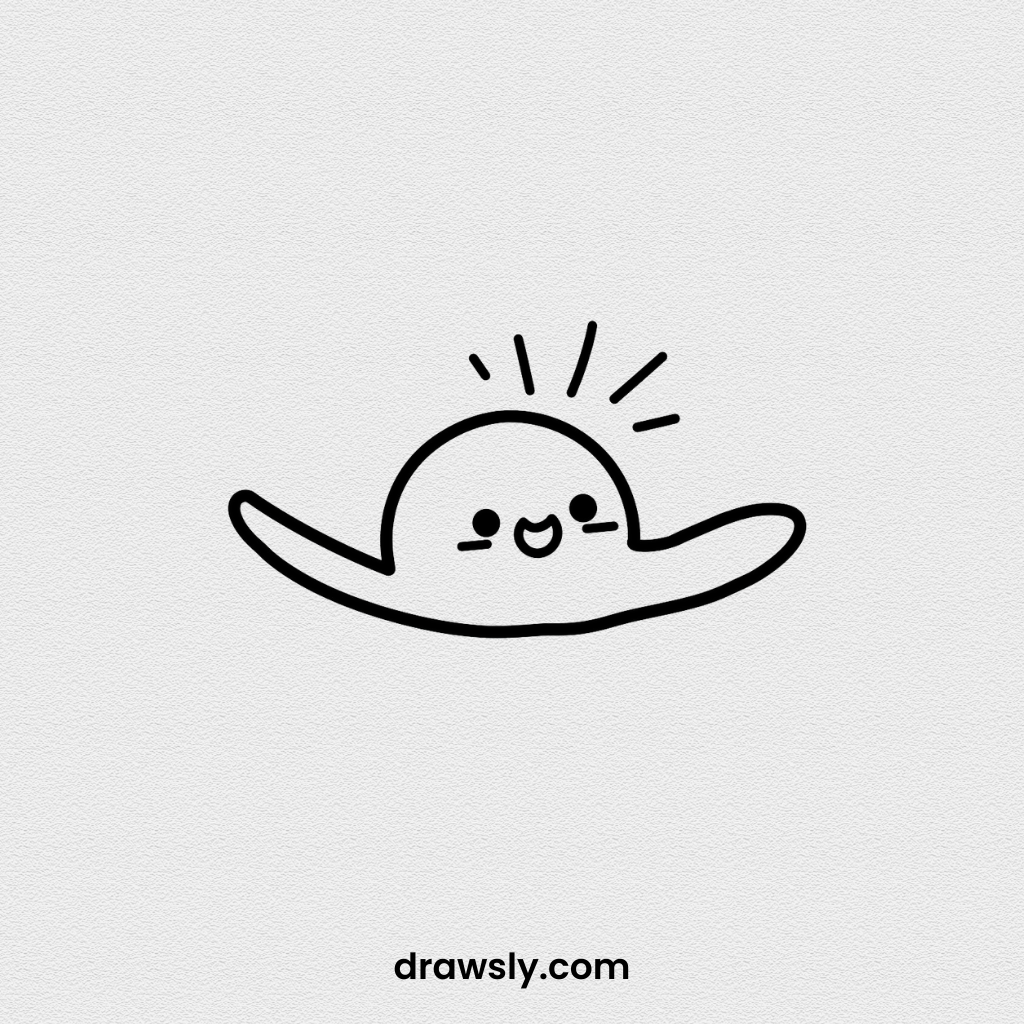 Cute Easy Somersaulting Sombrero Drawing Idea