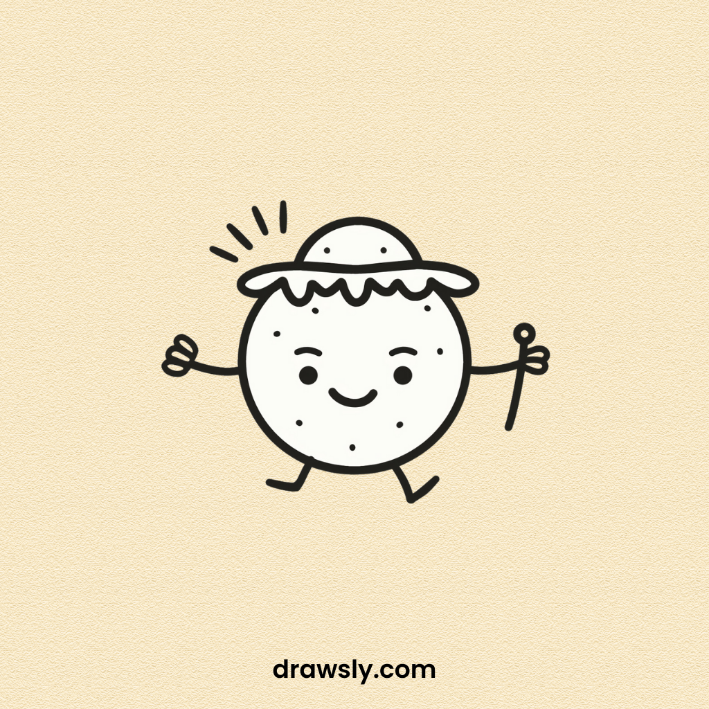 Cute Easy Tap-dancing Taco Drawing Idea