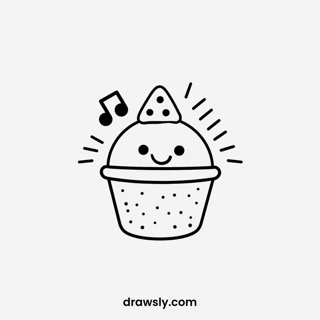 Cute Easy Yodeling Yogurt Drawing Idea