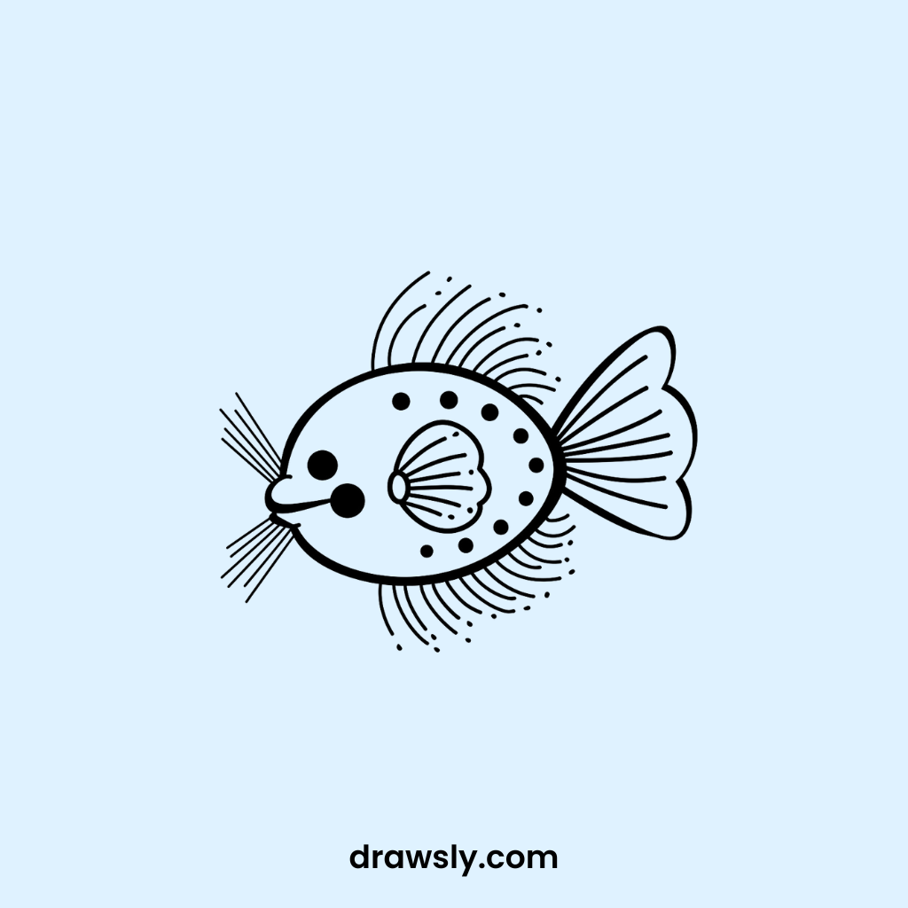 Cute Elegant Lionfish Drawings