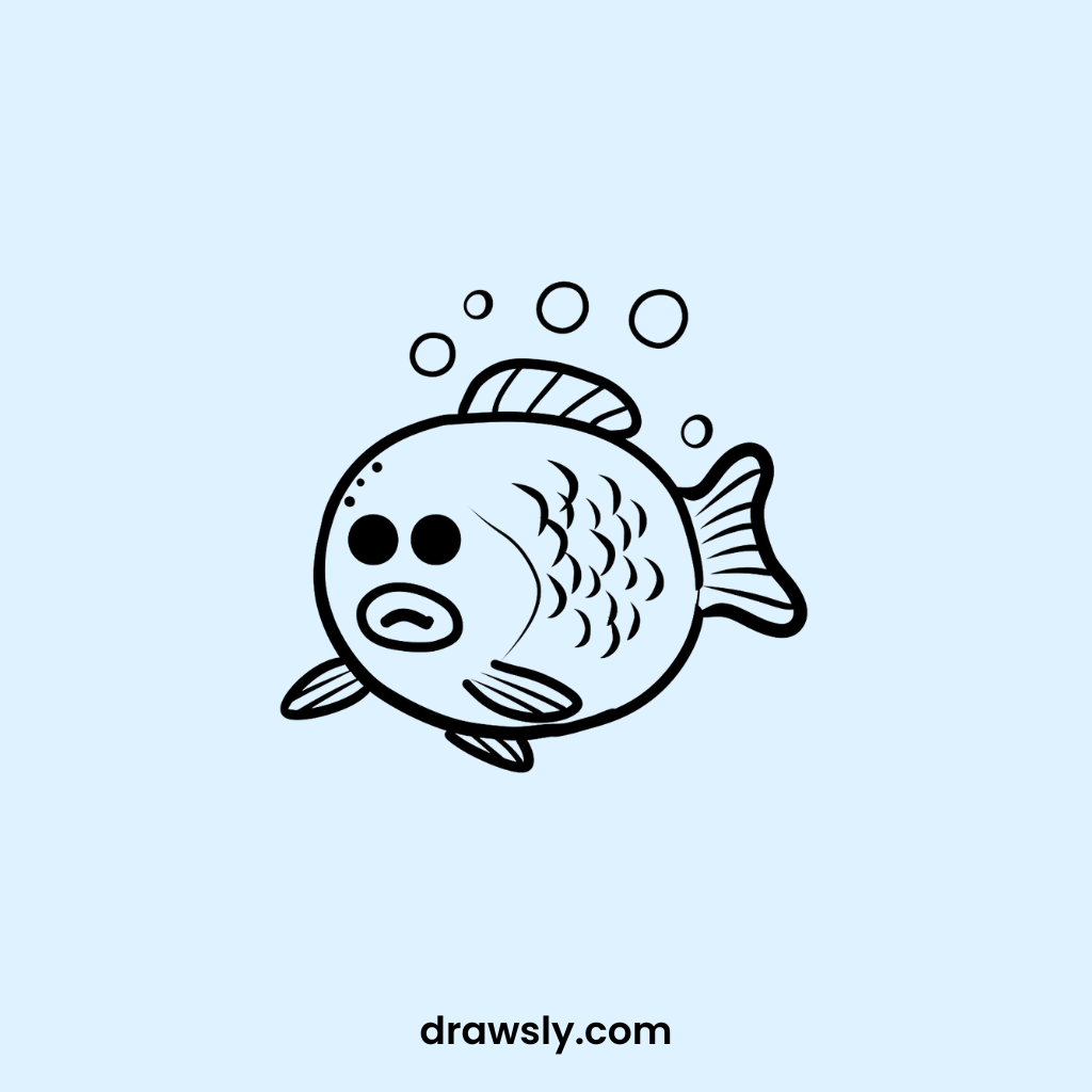 Cute Grouchy Grouper Drawings