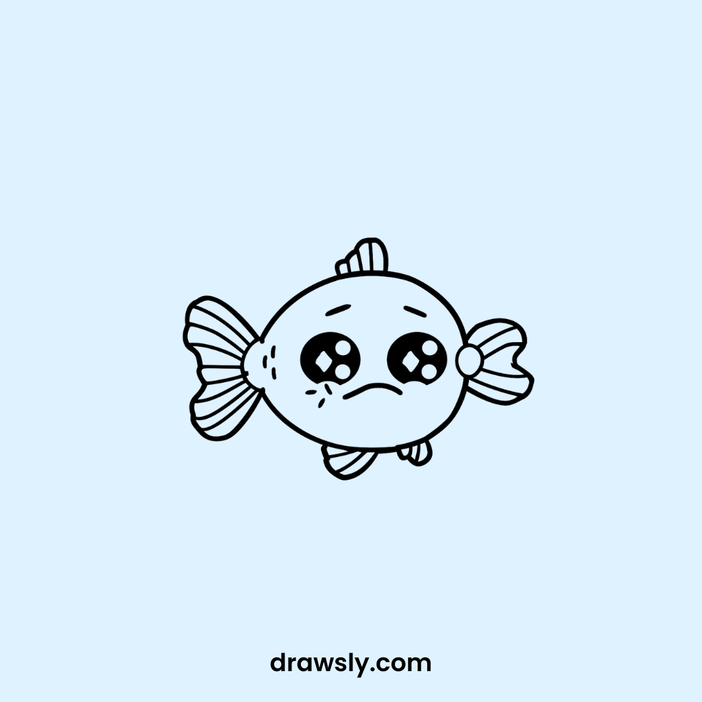 Cute Grumpy Grouper Drawings