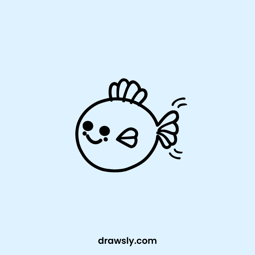 Cute Lazy Sunfish Drawings