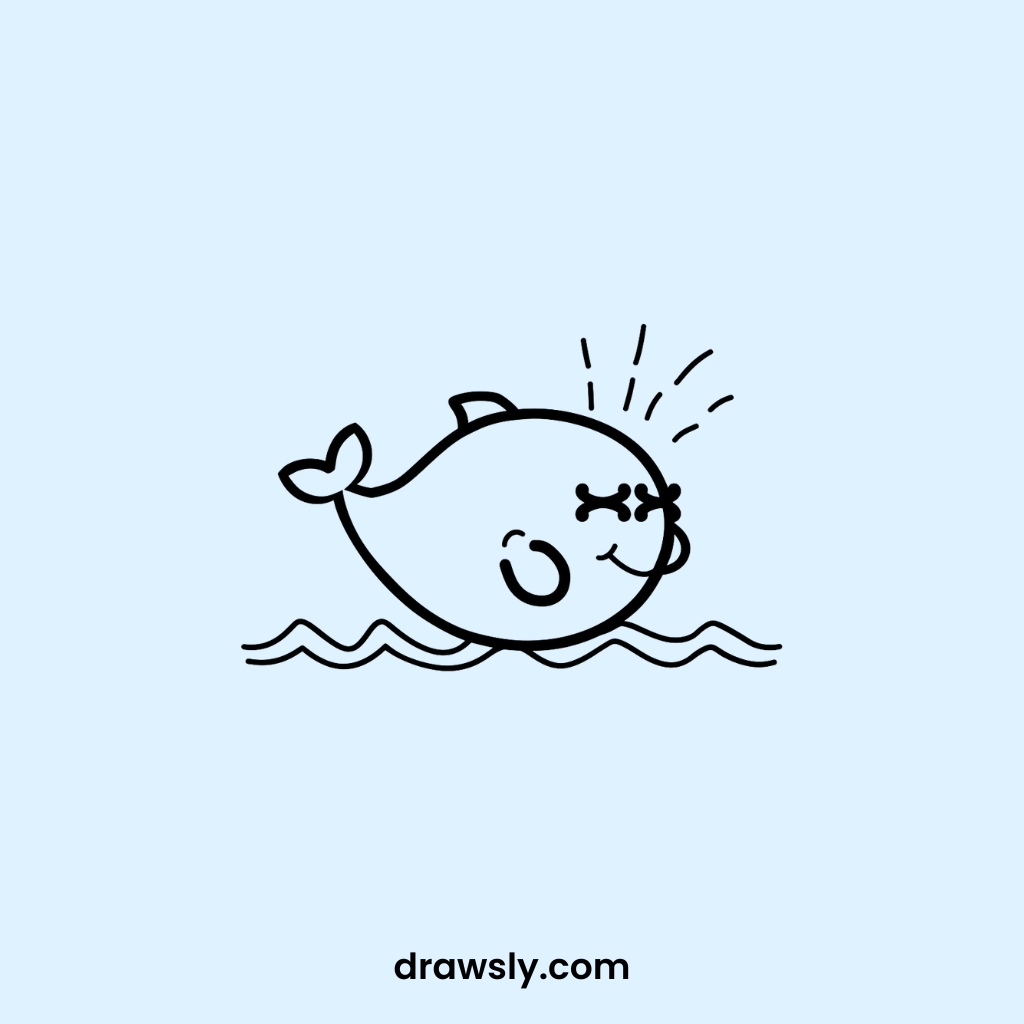 Cute Majestic Whale Drawings