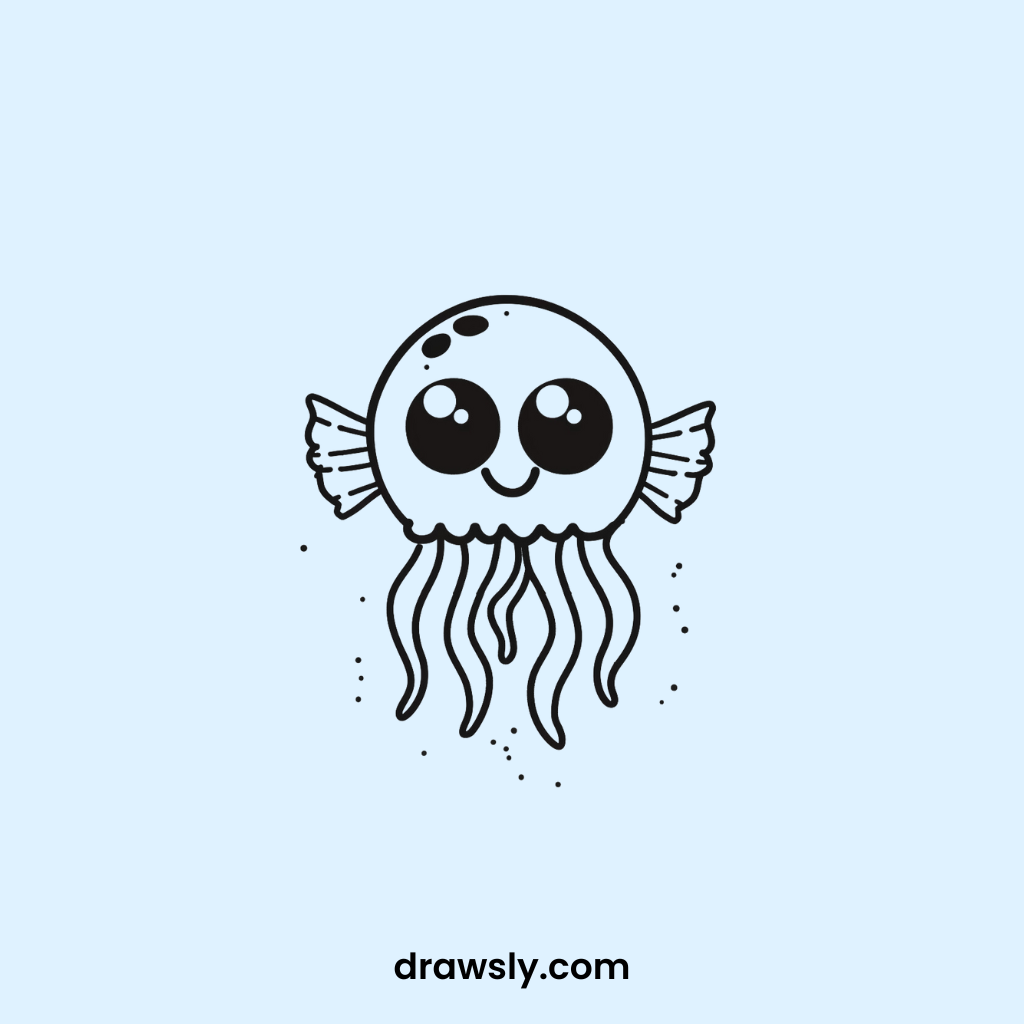 Cute Smiley Jellyfish Drawings