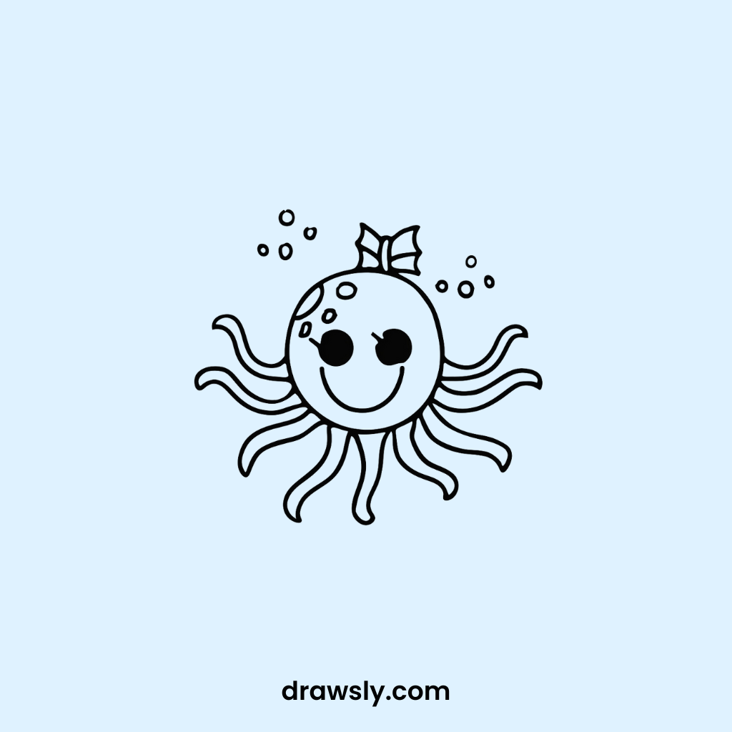 Cute Wiggly Octopus Drawings