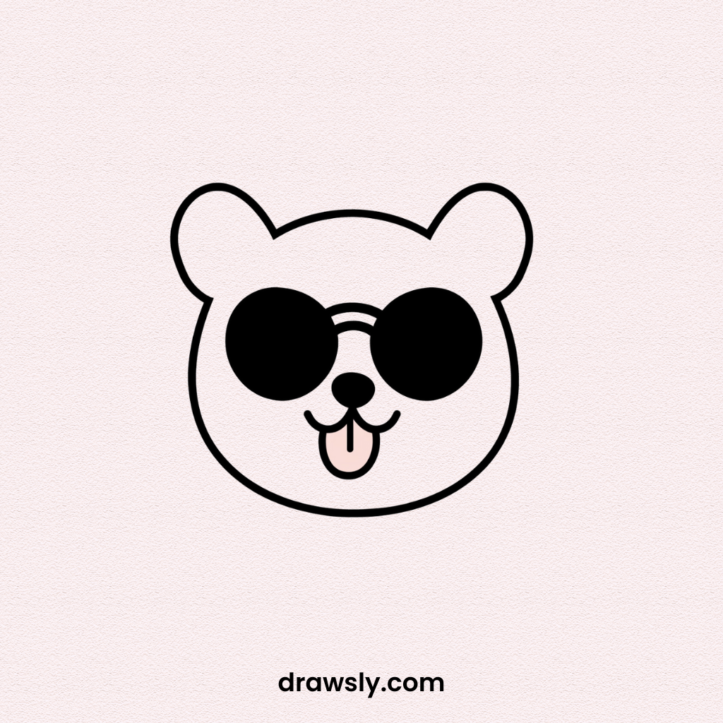 Dog Wearing Sunglasses Drawing Idea