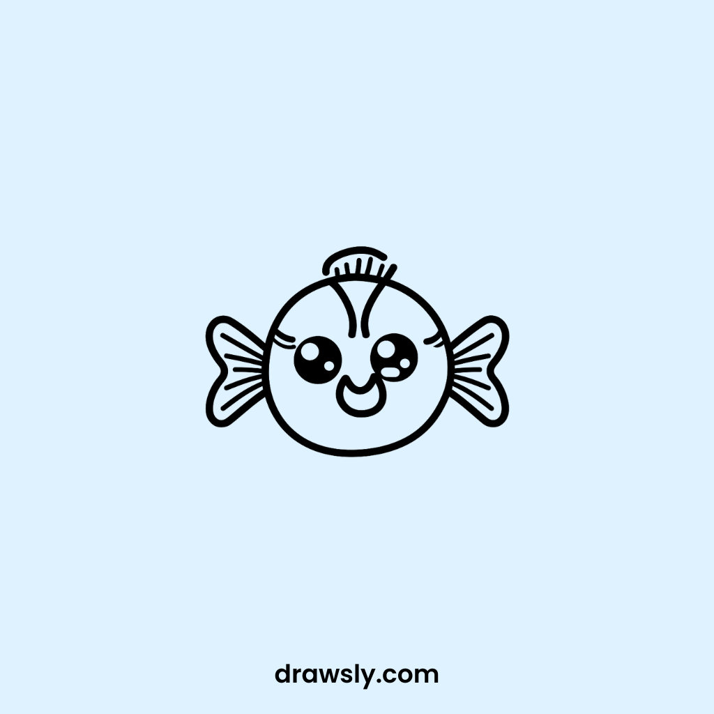 Easy Cartoon Clownfish Drawing