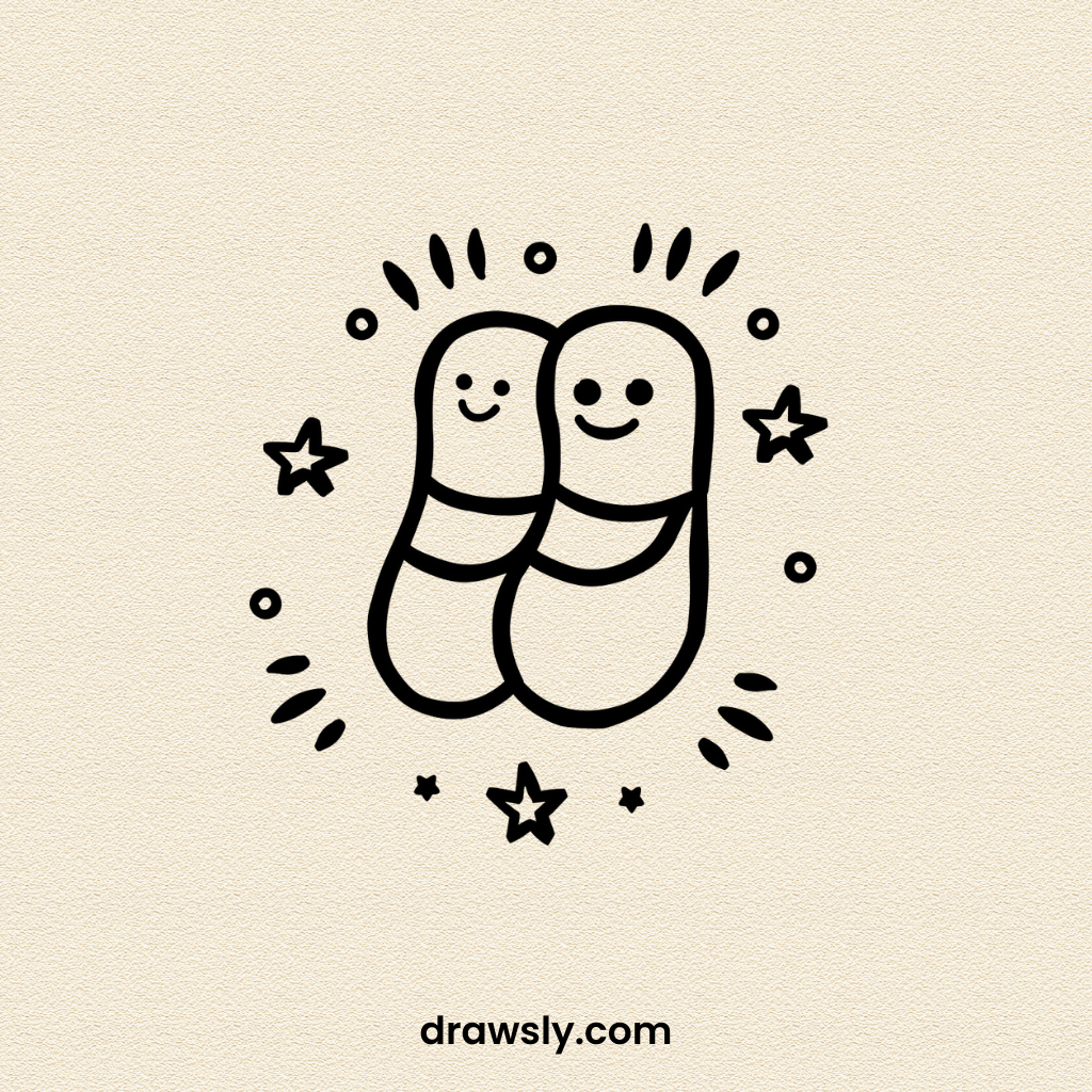 Easy Cute Twinkling Twinkle Toes Drawing Ideas