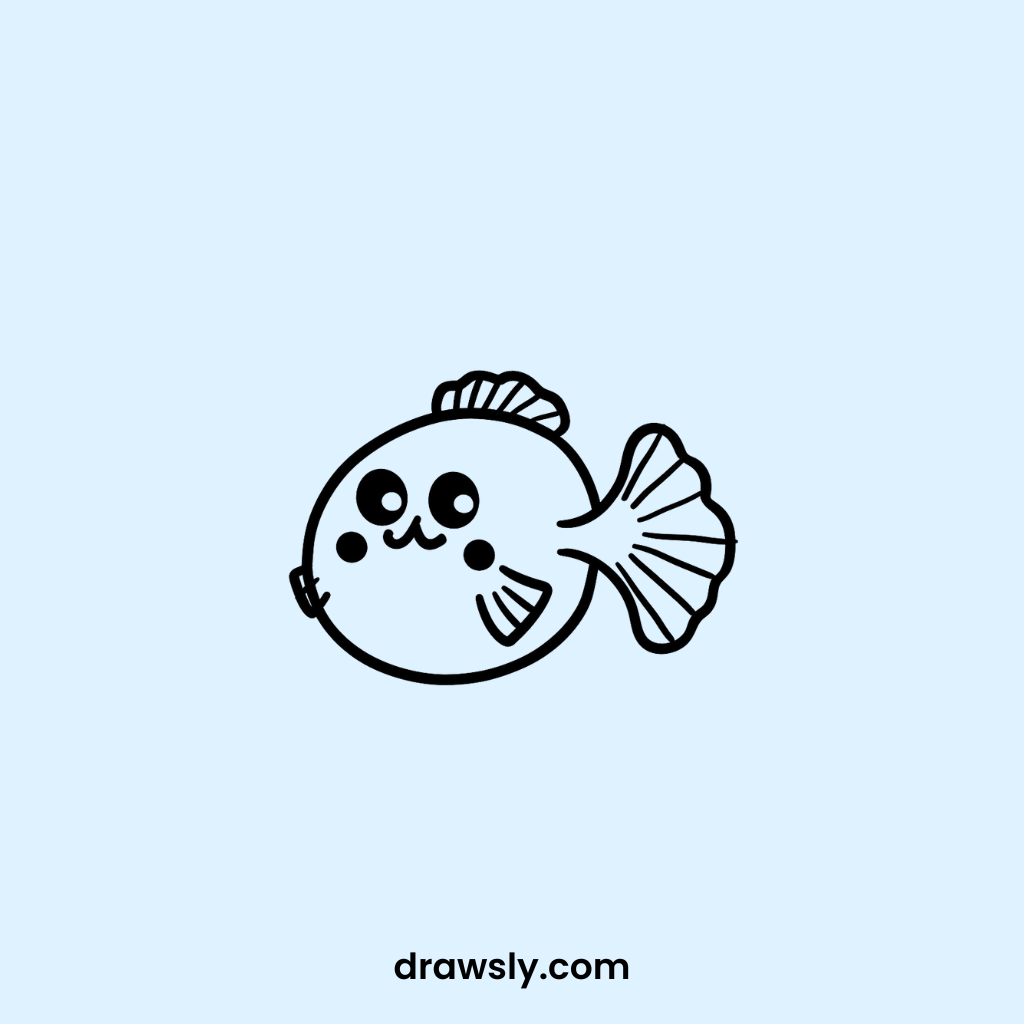 Easy Tiny Guppy Drawing