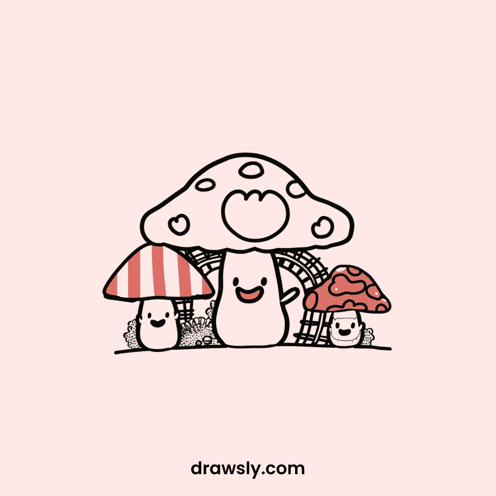 Mushroom Amusement Park Drawing Idea