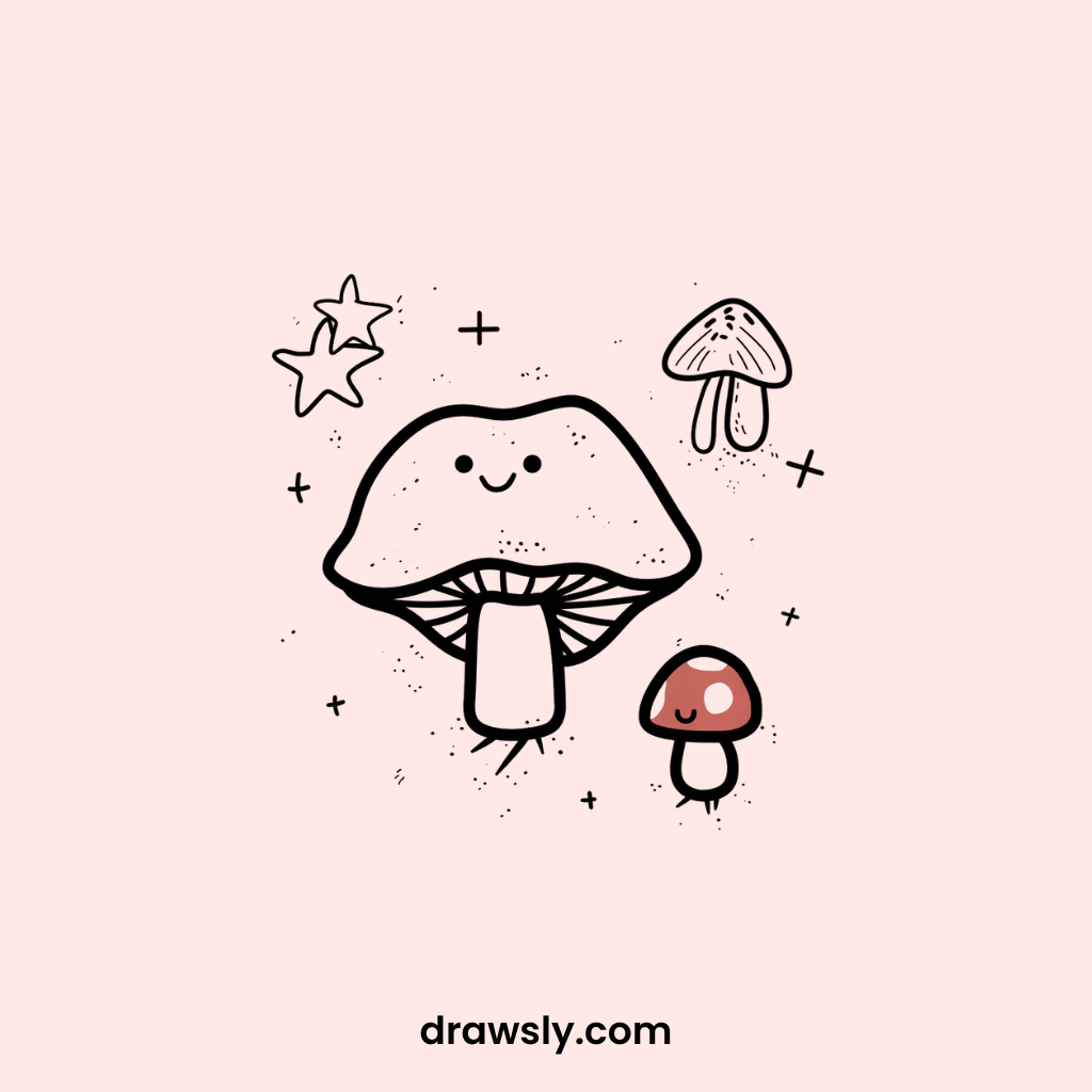 Mushroom Constellations Drawing Idea