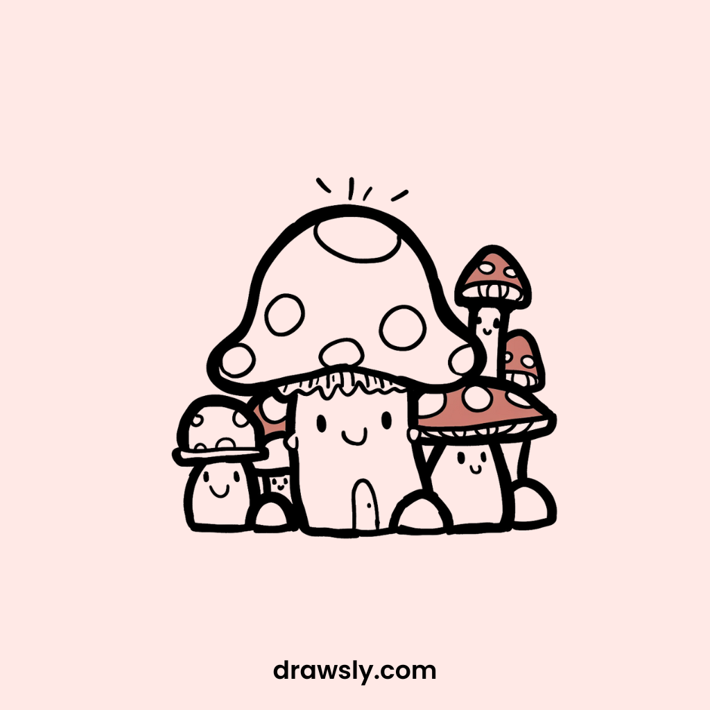 Mushroom Fortress Drawing Idea