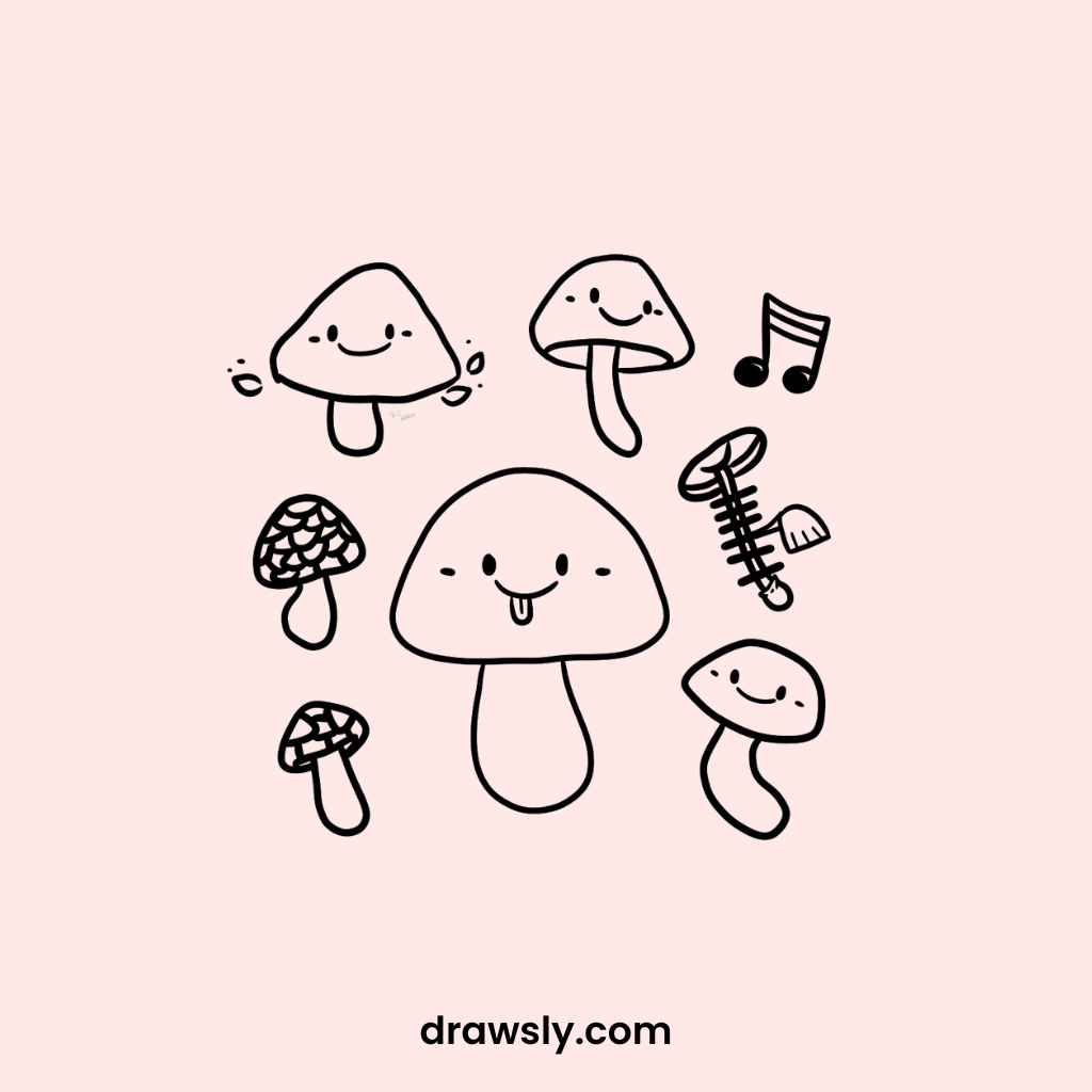 Mushroom Orchestra Drawing Idea