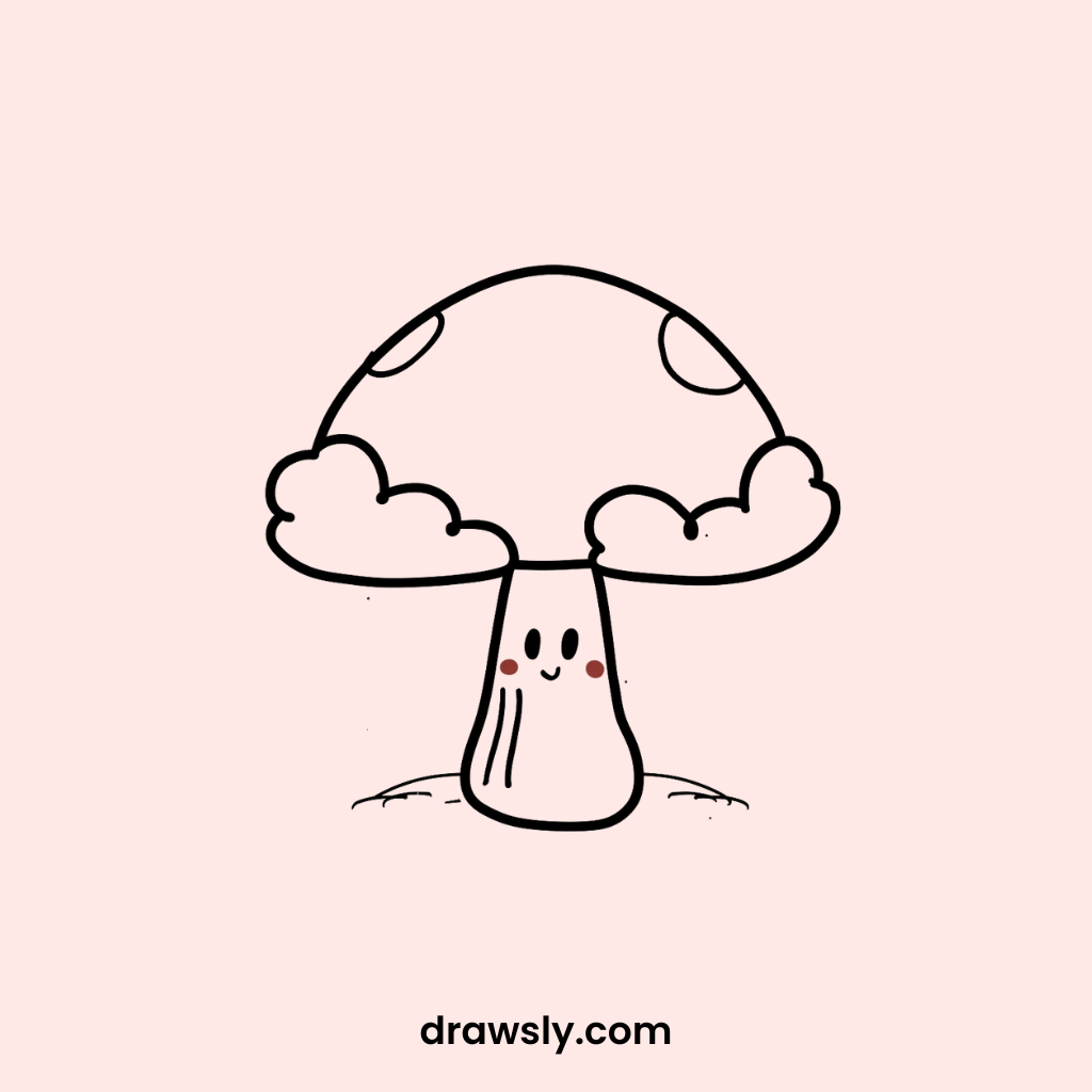 Mushroom-Shaped Cloud Formation Drawing Idea